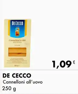 Iper Tosano DE CECCO Cannelloni all'uovo offerta