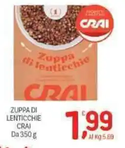 Crai Zuppa di lenticchie CRAI offerta
