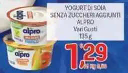 Crai Yogurt di soia senza zuccheri aggiunti ALPRO offerta