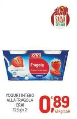 Crai Yogurt intero alla fragola CRAI offerta