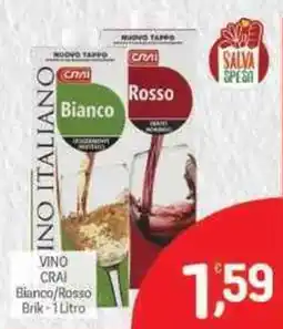Crai VINO CRAI Bianco/Rosso Brik offerta