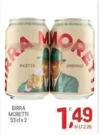 Crai Birra MORETTI offerta