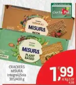 Crai CRACKERS MISURA Integrali/Soia offerta