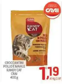 Crai Croccantini pollo e maiale randy cat CRAI offerta