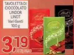 Crai Tavoletta di cioccolato LINDOR LINDT offerta