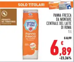 Conad Panna fresca da montare centrale del latte di roma offerta