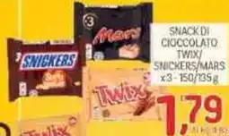 Crai Snack di cioccolato TWIX/ SNICKERS/MARS offerta