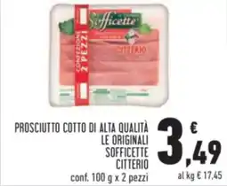 Conad Prosciutto cotto di alta qualità le originali sofficette CITTERIO offerta