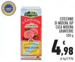 Conad Cotechino di modena igp casa modena GRANTERRE offerta