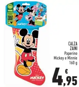 Conad Calza zaini paperino mickey e minnie offerta