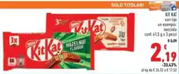 Conad Kit kat un esempio: nocciola offerta