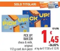 Conad Pick up! bahlsen choco & milk, original offerta