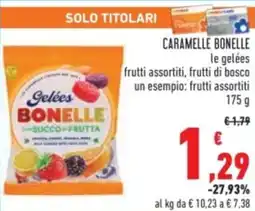 Conad Caramelle bonelle le gelées frutti assortiti, frutti di bosco offerta
