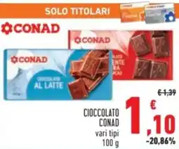 Conad Cioccolato CONAD offerta