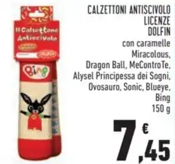 Conad Calzettoni antiscivolo licenze dolfin con caramelle miracolous, dragon ball, mecontrote offerta