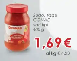 Conad Sugo, ragù CONAD offerta
