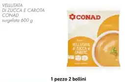 Conad Vellutata di zucca e carota CONAD offerta