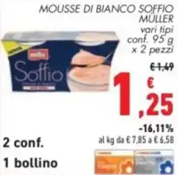 Conad Mousse di bianco soffio MÜLLER offerta
