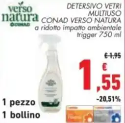 Conad Detersivo vetri multiuso a ridotto impatto ambientale conad verso natura trigger offerta