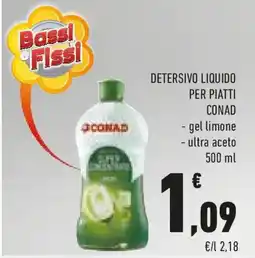 Conad Detersivo liquido per piatti CONAD offerta