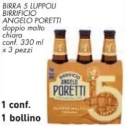 Conad Birra 5 luppoli birrificio angelo poretti doppio malto chiara offerta