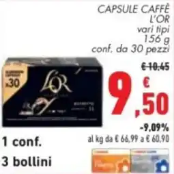 Conad Capsule caffè l'or offerta