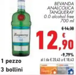 Conad Bevanda analcolica tanqueray 0.0 alcohol free offerta