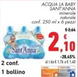 Conad Acqua la baby sant'anna minerale naturale offerta