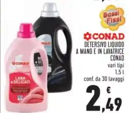 Conad Detersivo liquido a mano e in lavatrice CONAD offerta