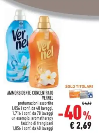 Conad Ammorbidente concentrato VERNEL offerta