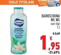Conad Bagnoschiuma MIL MIL offerta