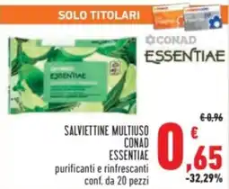 Conad Salviettine multiuso conad essentiae purificanti e rinfrescanti offerta