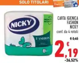 Conad Carta igienica fashion NICKY offerta