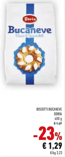 Conad Biscotti bucaneve DORIA offerta
