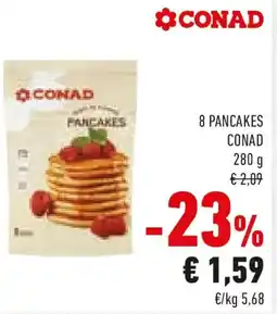 Conad 8 pancakes CONAD offerta