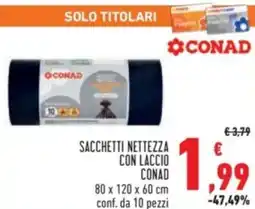 Conad Sacchetti nettezza con laccio CONAD offerta
