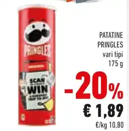 Conad Patatine PRINGLES offerta