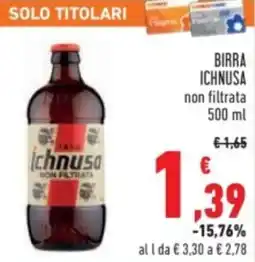 Conad Birra ichnusa non filtrata offerta