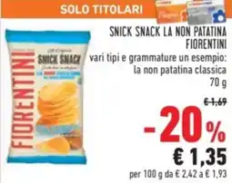 Conad Snick snack la non patatina FIORENTINI offerta