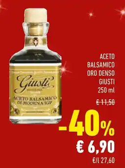 Conad Aceto balsamico oro denso GIUSTI offerta