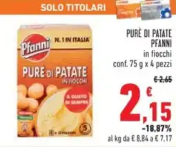 Conad Pure di patate pfanni in fiocchi offerta
