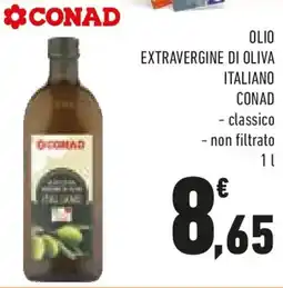 Conad Olio extravergine di oliva italiano CONAD offerta