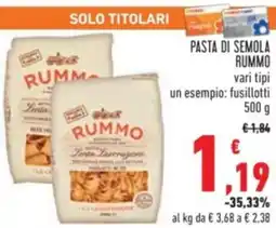 Conad Pasta di semola RUMMO offerta
