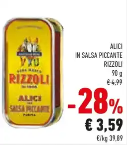 Conad Alici in salsa piccante RIZZOLI offerta
