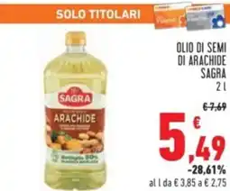 Conad Olio di semi di arachide SAGRA offerta