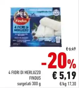 Conad 4 fiori di merluzzo FINDUS offerta