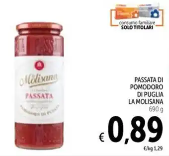 Spazio Conad Passata di pomodoro di puglia LA MOLISANA offerta