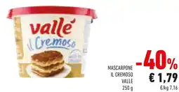 Conad Mascarpone il cremoso VALLÈ offerta