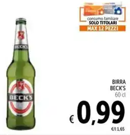 Spazio Conad Birra BECK'S offerta