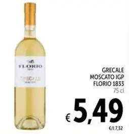Spazio Conad Grecale moscato igp FLORIO 1833 offerta